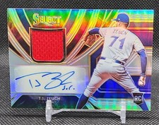 906C T.J. Zeuch 2020 Select Rookie Jersey Autographs #RJA-TZ Silver Prizm #d /99