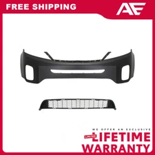 Front Bumper Cover + Grille Kit For 2014-2015 Kia Sorento