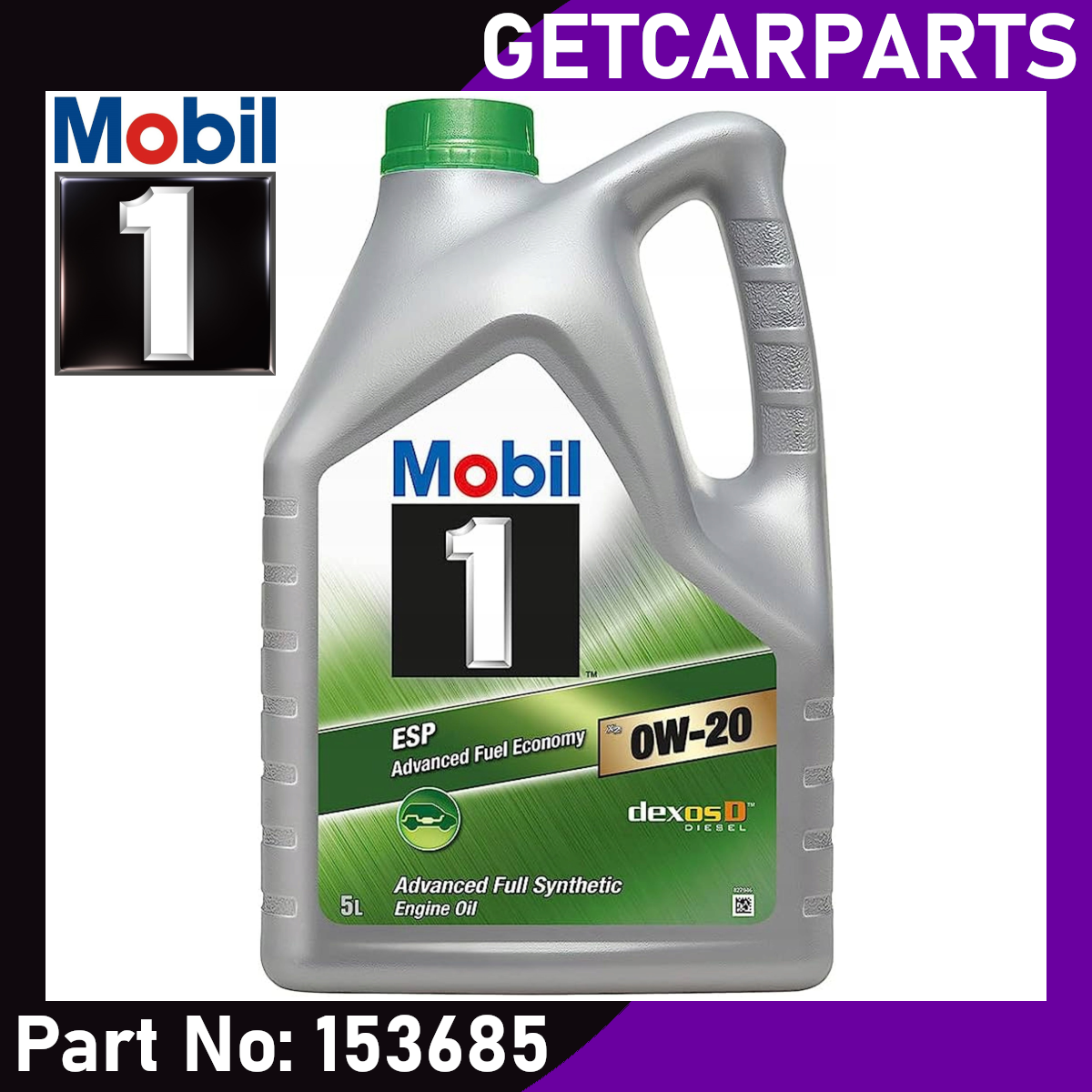 Mobil 1 ESP 0W20 Fully Synthetic Engine Oil 5 Litre - 153685