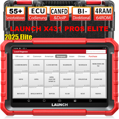 2025 LAUNCH X431 Pro Elite V+ PRO 5 OBD2 Diagnosegerät ALLE SYSTEM ECU Codierung