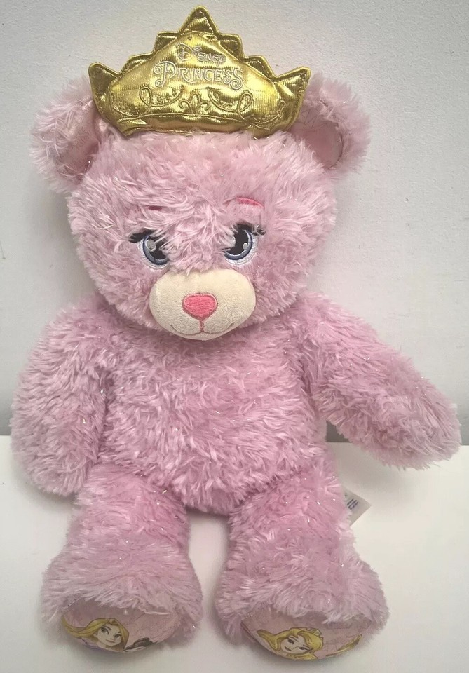 BuildABear BAB 40cm Disney Princess Pink Bear Soft Toy Plush Light