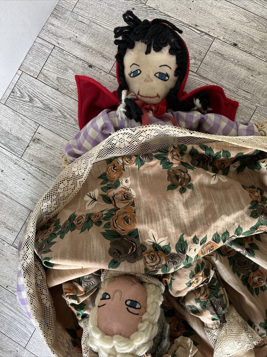Vintage Topsy Turvy Flip Doll Dippity Red Riding Hood Wolf Grandma
