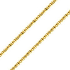 14KGold Filled Unfinished Box Chain Width 0.75mm 0.85mm Length 3.28ft(about 1m)