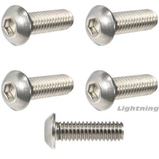 Metric Button Head Socket Cap Screw A2 Stainless Steel M6 x 1.0mm x 20MM Qty250