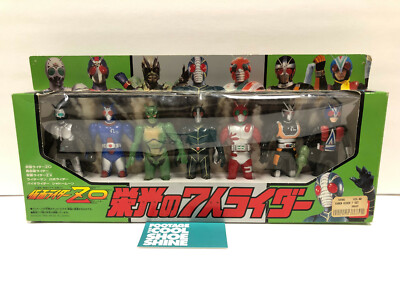 1993 BANDAI JAPAN KAMEN K. RIDER 7 FIGURE SET Z0 ZO SERIES SOFUBI
