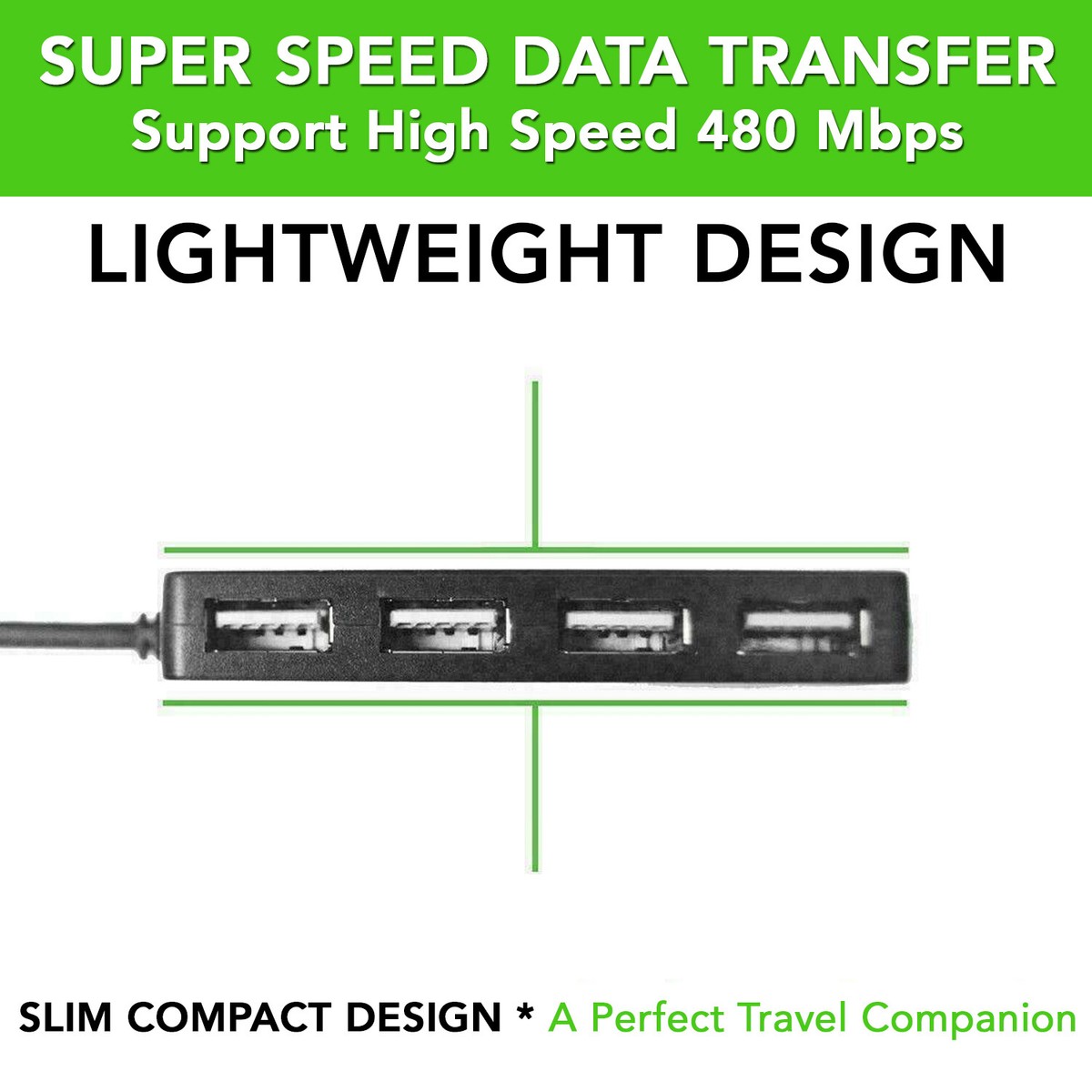 USB C Splitter Hub 4-Port USB 2.0 Hub Splitter - Desktop Expansion Hub For PC, Laptop, Adding More USB Ports Multiple Port USB