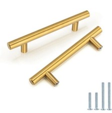 9Pack Brushed Brass Kitchen Cabinet Hardware Handle