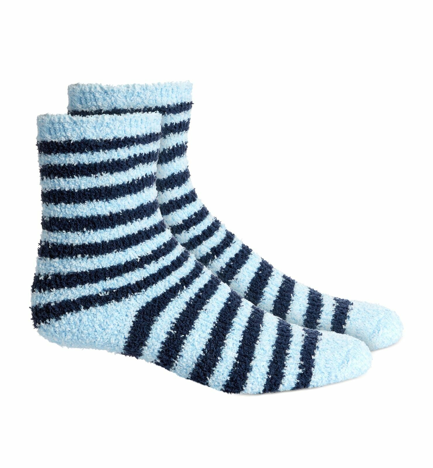 F172 Charter Club Burgundy Gray or Blue Super Soft Striped Crew Socks