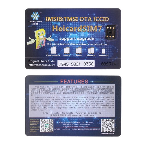 New ICCID Nano-SIM Unlock Heicard Sim Card Chip For iPhone XR XS Max iOS 12+ 13 - Picture 1 of 5