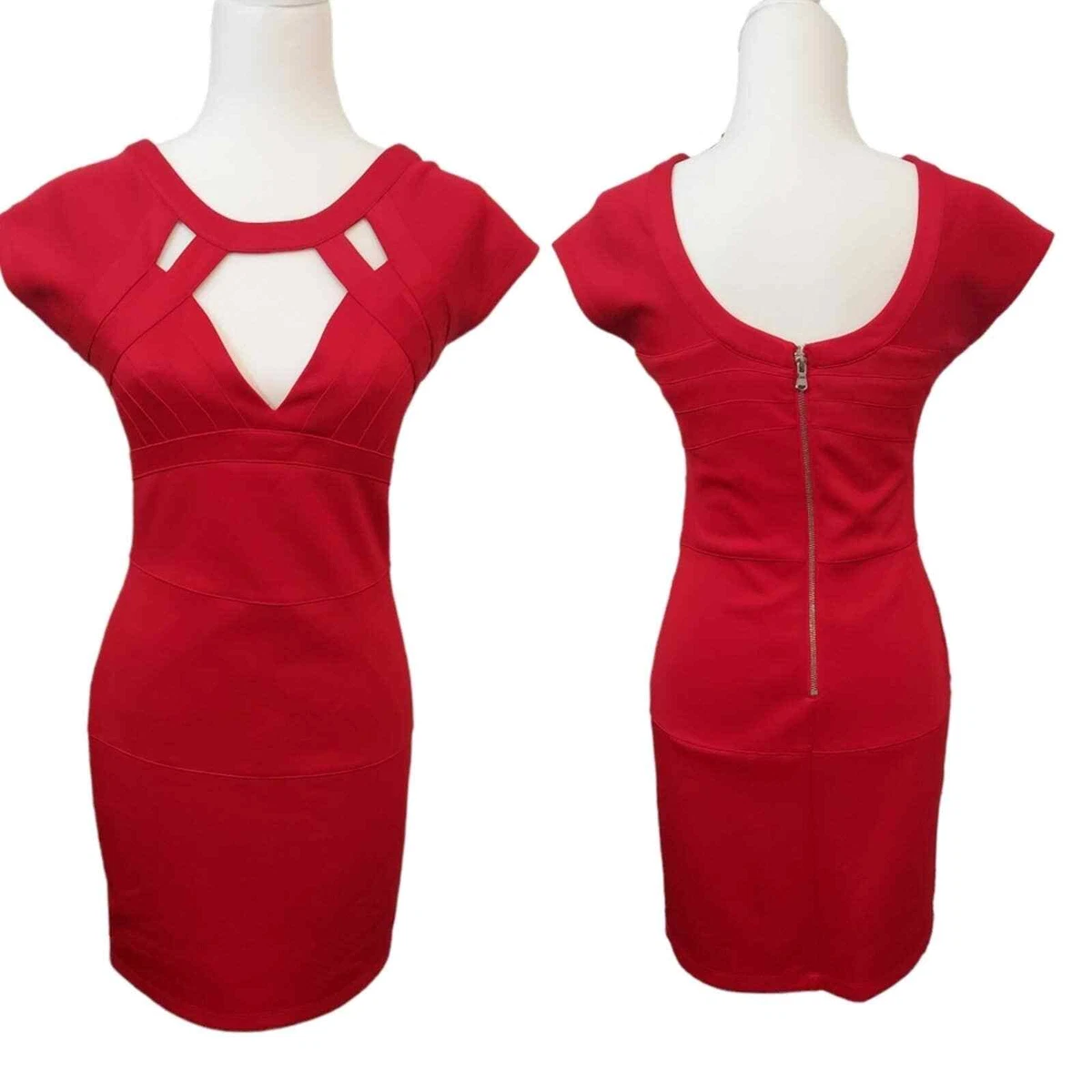 Guess Sexy Red Cap Sleeve Dress Red Size 4 eBay