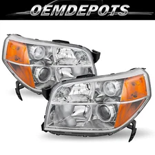 For 2006 2007 2008 Honda Pilot Chrome Housing Amber Corner Headlights Assembly