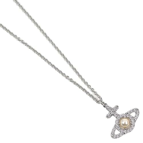 ★Vivienne Westwood★ Vivienne Westwood 6301011P 02P373 Olym olympia perl necklace woman platinum in brass - VIVIENNE