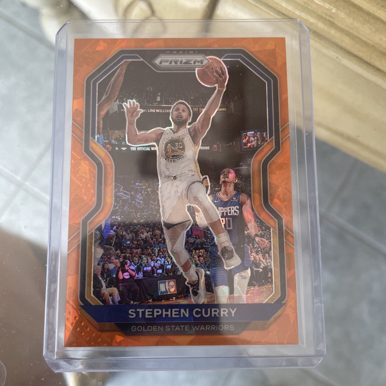 2020-21 Prizm Stephen Curry #159 Orange Cracked Ice Prizm Warriors