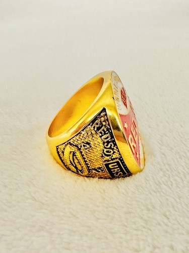 1918 Red Sox World Series 18k Gold Plated Championship Ring W Box, ๐บ๐ธ SHIP - Picture 3 of 4