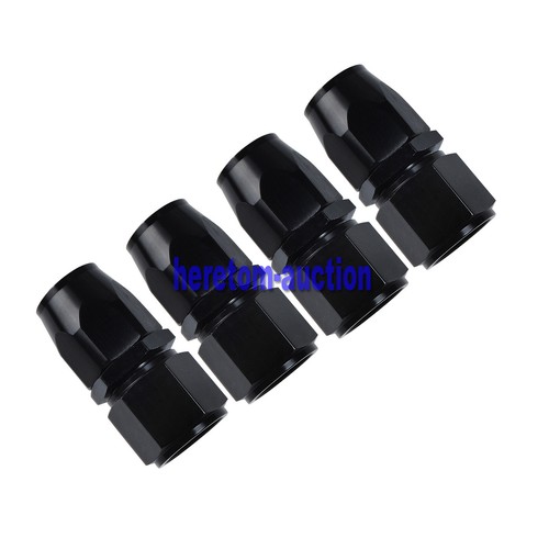 4x AN8 8AN Straight Fast Flow Swivel Fuel Oil Gas Line Hose End Fitting Adaptor - 第 6/12 張圖片