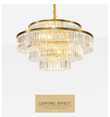 23.6'' Luxury Crystal Chandelier Home Lighting Ceiling Fixture Pendant Lamps