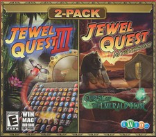 JEWEL QUEST III 3 MYSTERIES Curse of the Emerald Tear - 2x PC/MAC Games - NEW