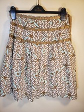 Gap Vintage Y2K Sz 4 Women  s Skirt Mint Green, Brown Flowers Lined Cotton