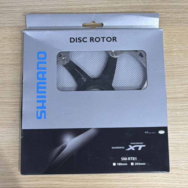 Shimano Deore XT SM-RT81 Centre Lock 203mm Disc Brake Rotor Silver/Black
