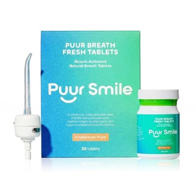 Puur Smile Breath Fresh Tablets with Nozzle   1 Ounce (Pack of 1), White