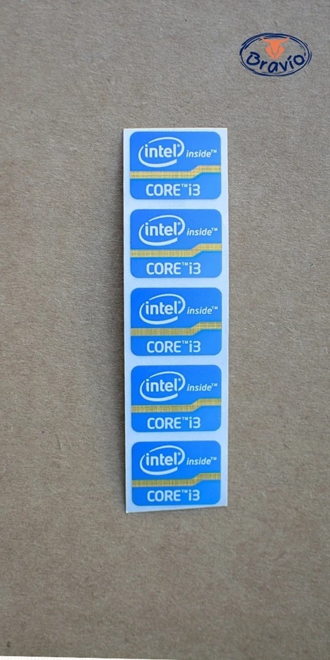 Pegatina INTEL CORE i3 i5 i7 azul LOGO Blue Transversal - Immagine 3 di 3