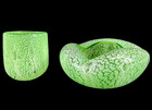 OBO💚 MCM MURANO MID-CENTURY CONTROLLED BUBBLE ART BOWL/ASHTRAY AND MATCHING CUP — photo 1