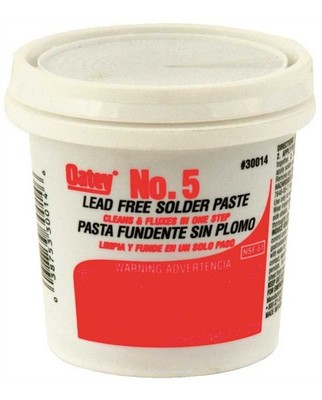 Oatey 300142 No. 5 8 oz. Lead-Free Water Soluble Solder Flux Paste