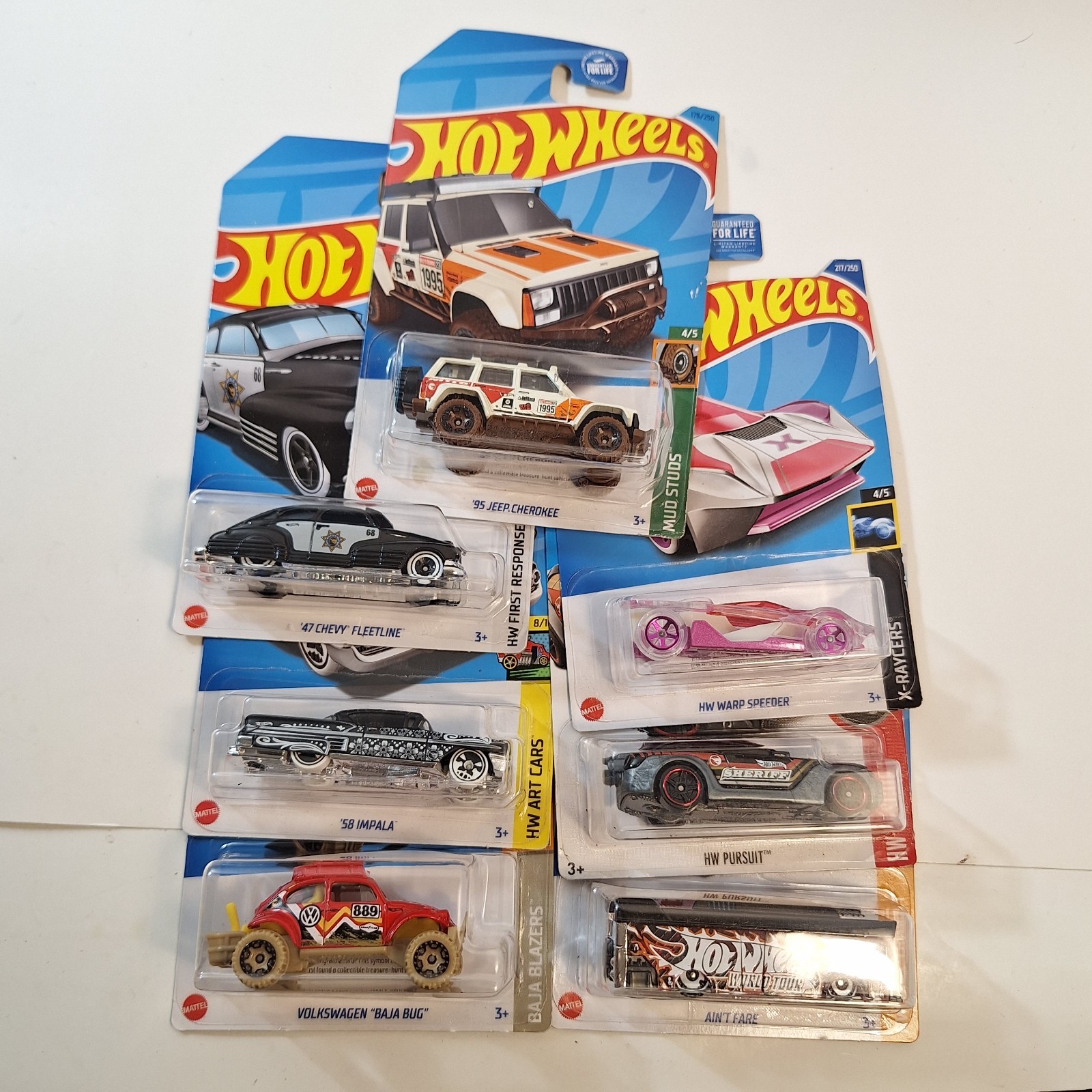Hot Wheels 7 Treasure Hunt Jeep/ Impala/ Volkswagen/ Pursuit