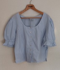 HESS FRACKMANM Trachtenbluse kariert  hellblau/ weiß