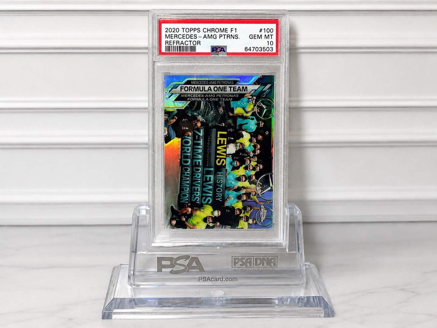Lewis Hamilton 2020 Topps Chrome Formula 1 #1 Refractor – BGS 9.5 Gem Mint True Gem+ – Bild 2