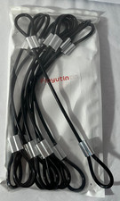 Multiple Black, Vinyl-Coated Stainless Steel Security Cable