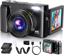 4K Digital Camera for Photography Autofocus, Upgraded 48MP Vlogging Camera 16x