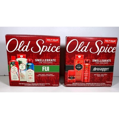 Old Spice Smellebrate The Holidays Gift Set Duo Fiji and Swagger 2 Pack Mens
