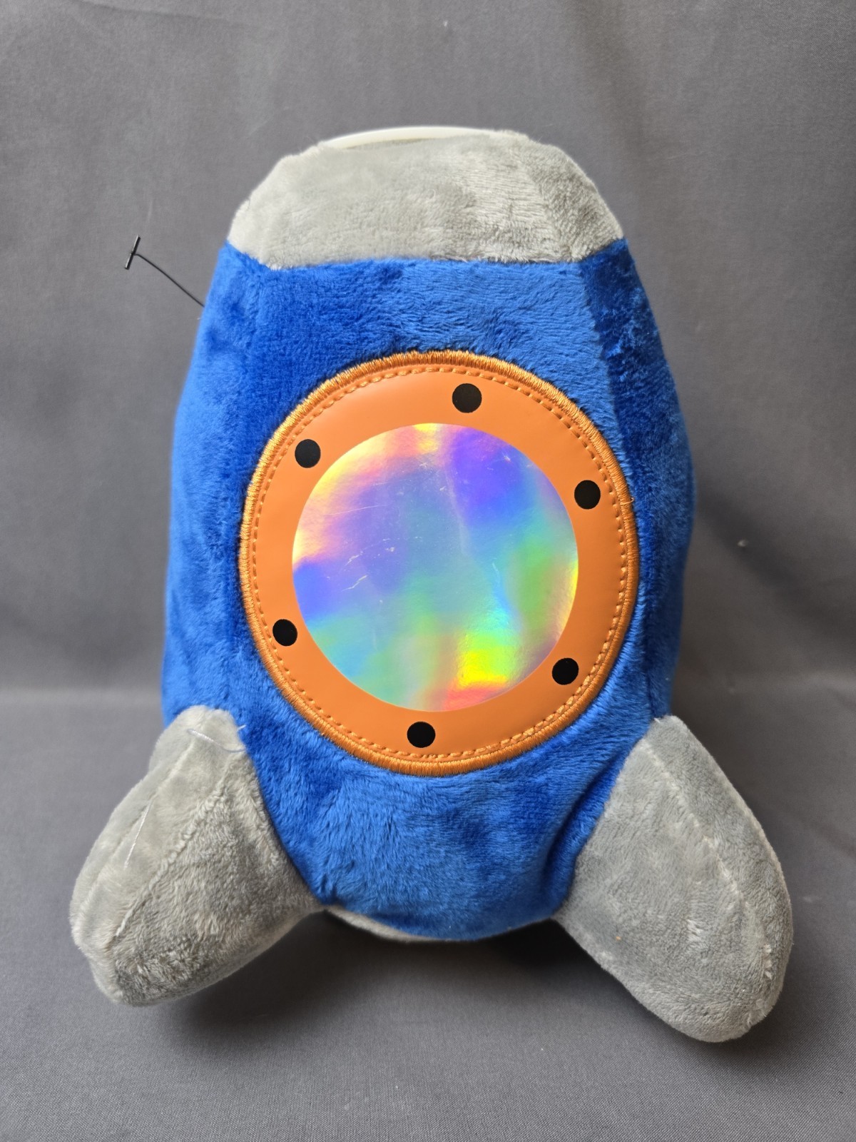 Coin Bank, Your Zone Childrens Plush Money Rocket Spaceship 9 inches tall.