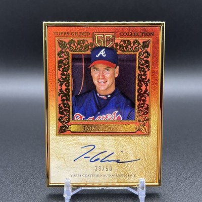 Tom Glavine 2025 Topps Chrome Gilded GOLD FRAMED Auto /50 Braves