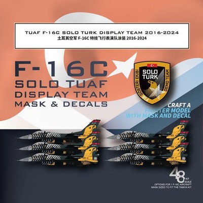 Galaxy G48102 1/48 TuAF F-16C Solo turk Display Team 2016-2024 MASK&DECEL