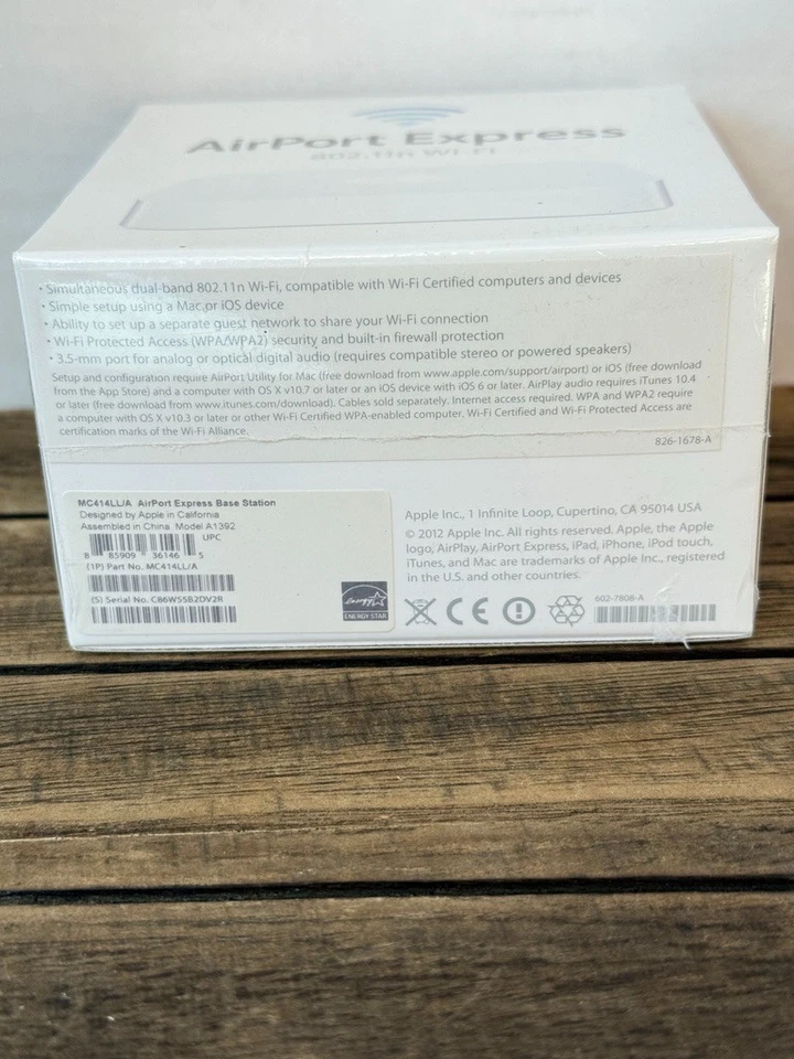 Apple AirPort Express A1392 MC414LL/A Sealed 802.11n Wi-Fi Base Station - Image 4 of 4