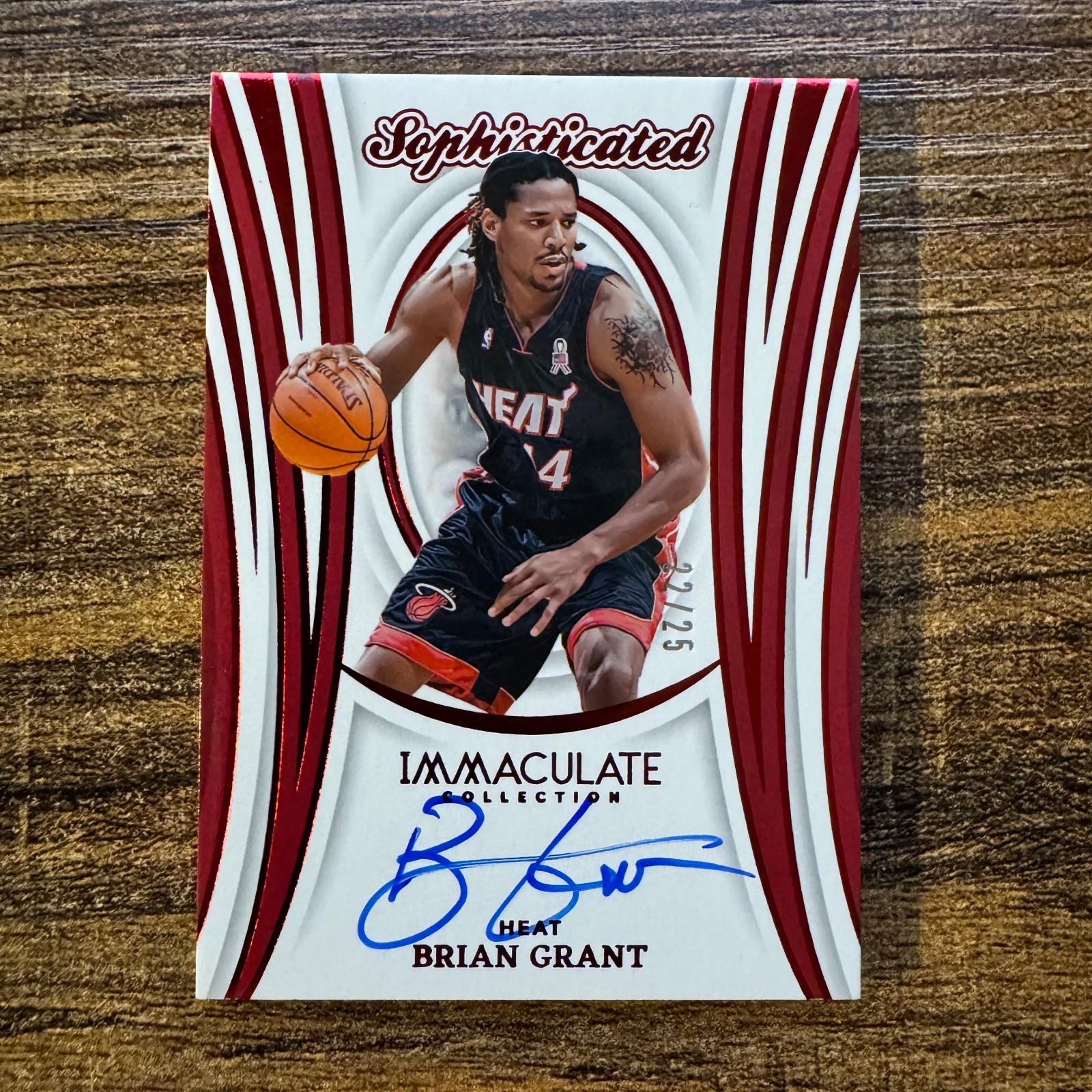 2023-24 Panini Immaculate Brian Grant #SSS-BGM Sophisticated Ruby Auto #22/25