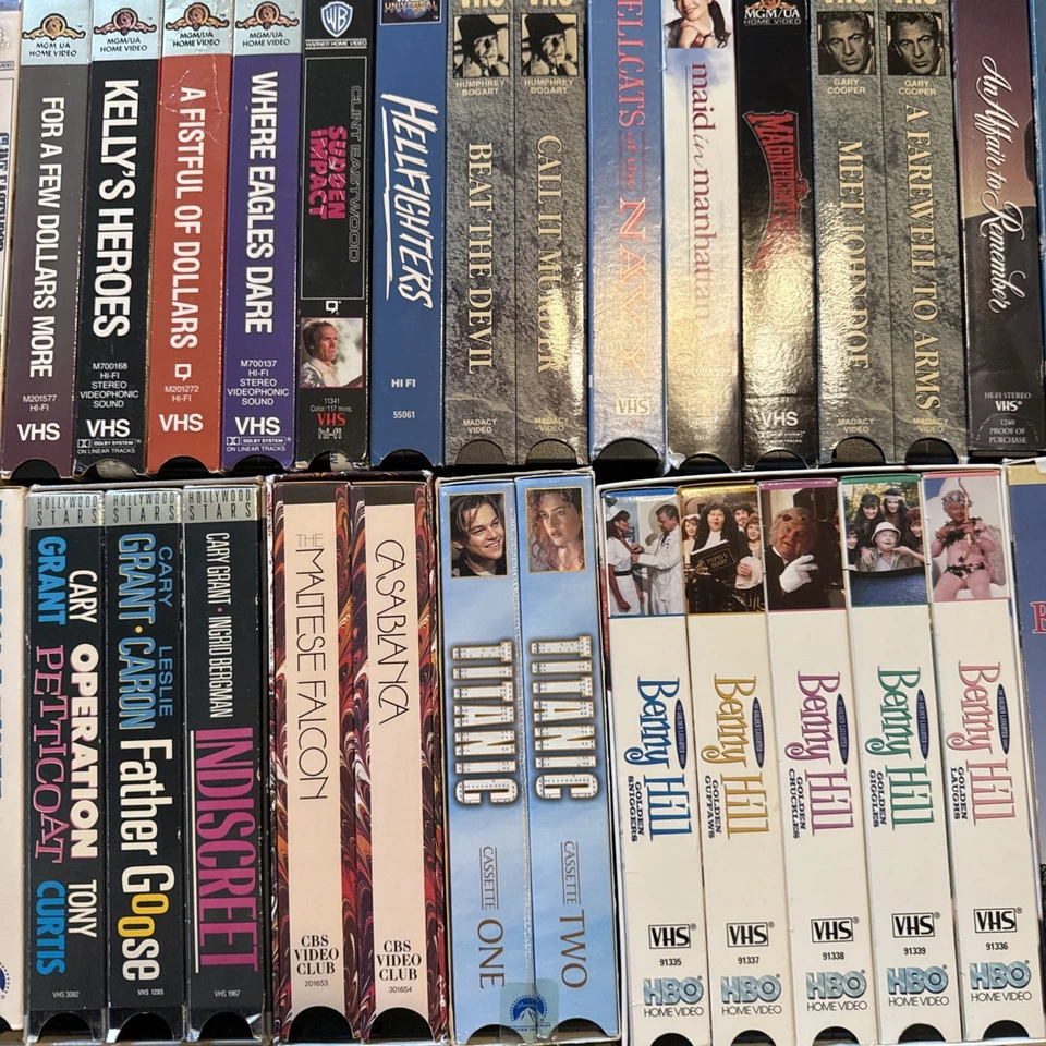 HUGE LOT of (105) VHS Clint Eastwood John Wayne Westerns MGM Warner WB Movies Foto 4 de 4