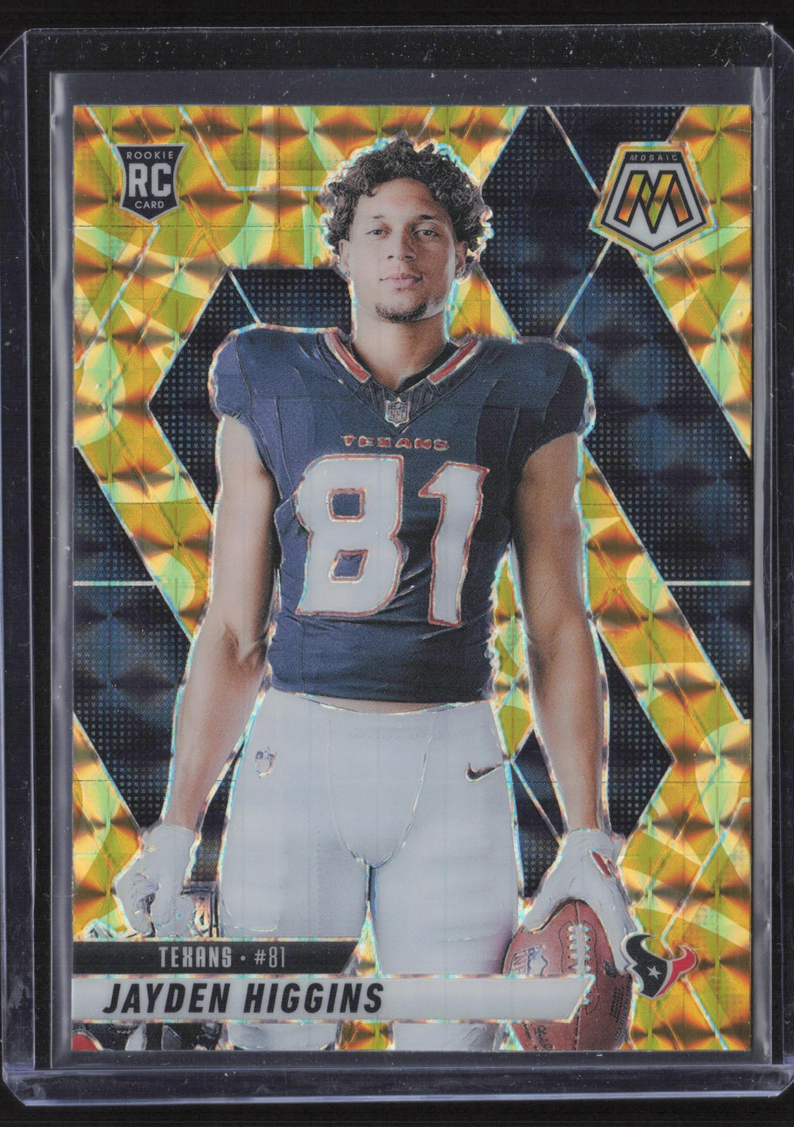 Jayden Higgins 2025 Panini Mosaic Mosaic Reactive Yellow #286 RC
