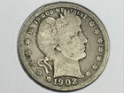 1902-S Barber Quarter in very good
