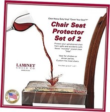 Vinyl Chair Protectors, Clear, 26X253/4-Inch, Fits Chairs up to 21x21-Inch,