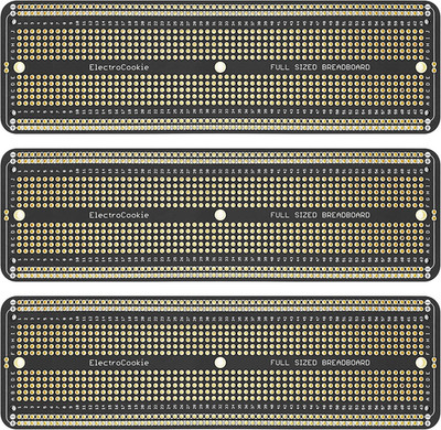 Electrocookie PCB Prototype Board Large Solderable Breadboard for Electronics Pr
