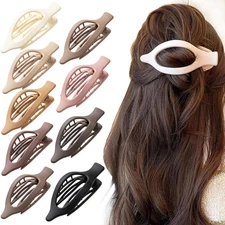 Flat Hair Clips, 9 PCS 4.7 Inch Large Side Slide Volume Duckbill Clips for Women