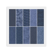 Navy Blue LAYER CAKE: 20 10" x 10" Squares, 100 Quilting Cotton Fabric