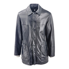 AJ Armani Jeans Men’s Black Leather Mens Jacket