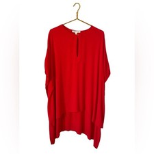 Karen by Karen Kane Woman’s Oversized Red Tunic‎ Blouse, Size X-Large