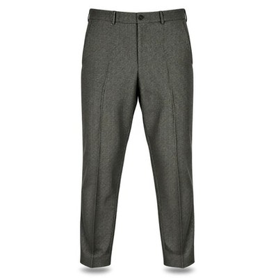 PT TORINO Herren Hose 50 W36 grau weiche Passform reine Wolle gemustert Plissee Style