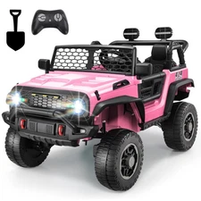 24V Ride on Car 2 Seater Power Wheels Car with Remote Bluetooth LED Lights& Horn