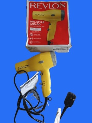 Revlon RVDR5260 Compact Hair Dryer Yellow Lightweight 2 Heat/Speed 1875-Watt